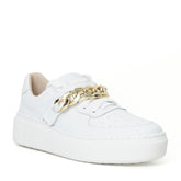 Tenis Naomi Branco Corrente Dourada 811.128 Specchio